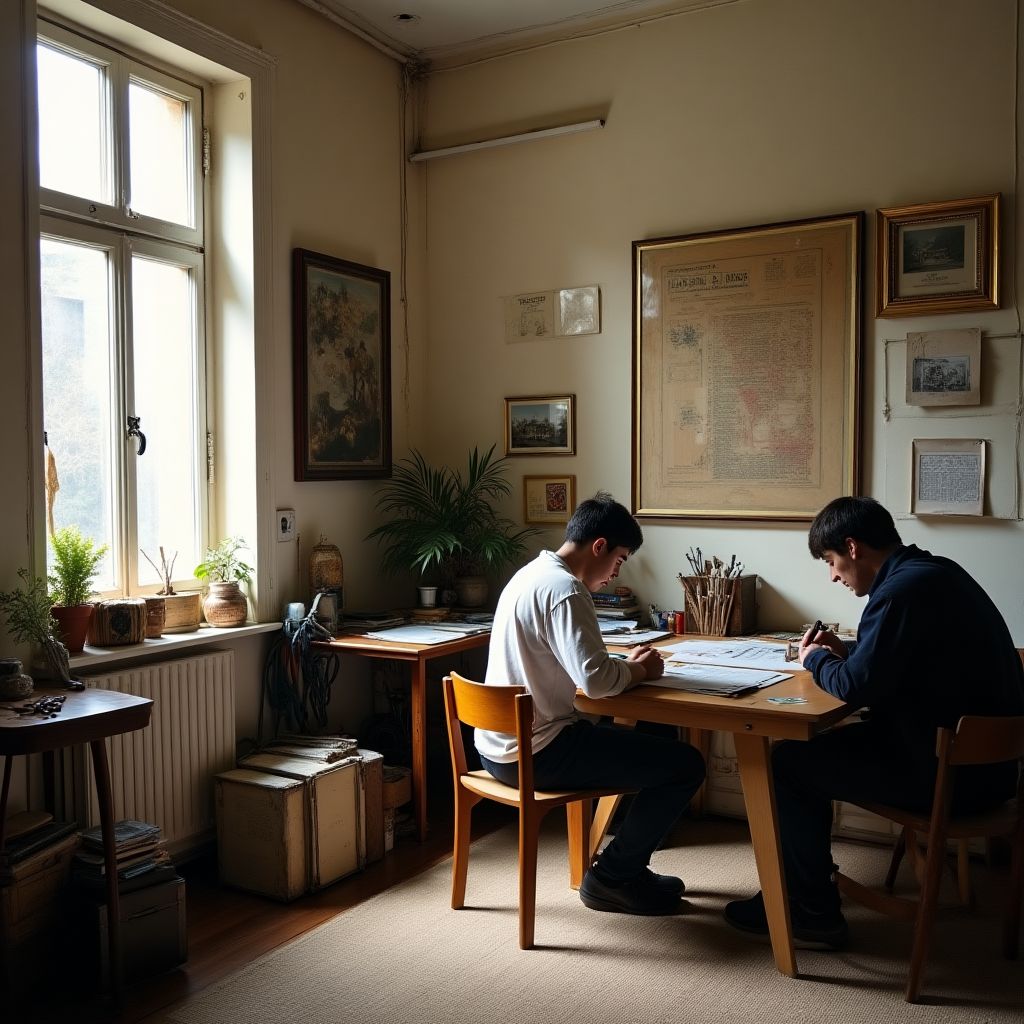 Primeros estudiantes en nuestra escuela de diseño en 2008
